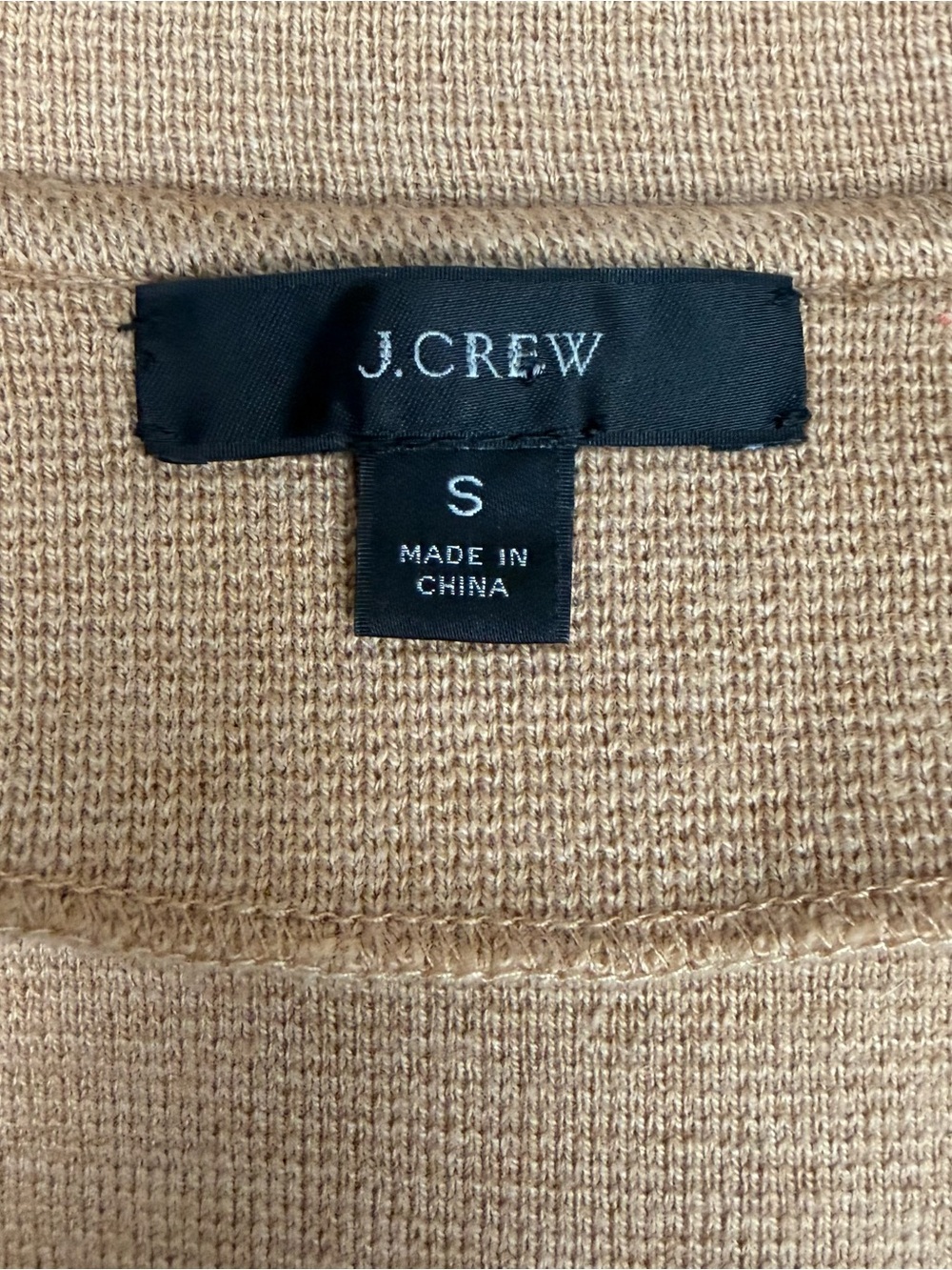 J. Crew Sophie Sweater Blazer Camel Tan Merino
Wool Blend Open Front Jacket S - Picture 5 of 6